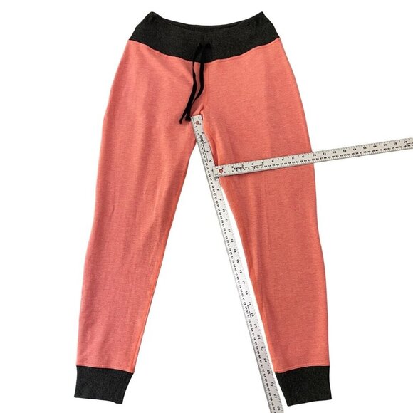 Karma Womens Coral & Charcoal Joggers With Drawstring Waist yoga loungewear cozy - Picture 6 of 9